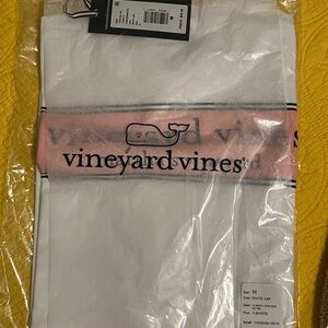 Vineyard Vines Pink and White Whale Logo Cap